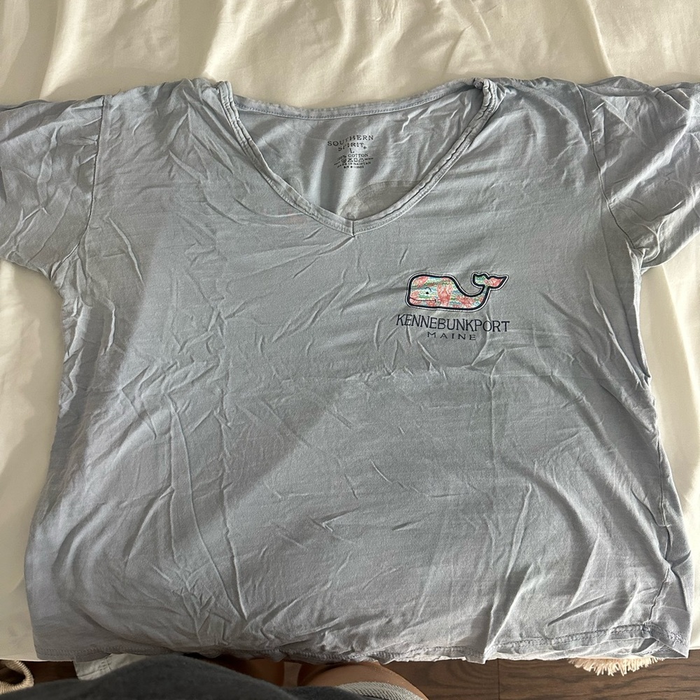 Light Blue Kennebunkport Whale T-Shirt